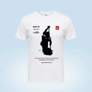 T-shirt Olimpijczyk – Biała Koszulka z Misją
