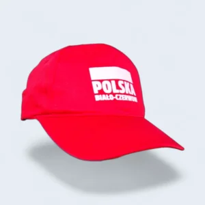 Czapka z daszkiem POLSKA BIAŁO-CZERWONI – UNISEX - Czerwona
