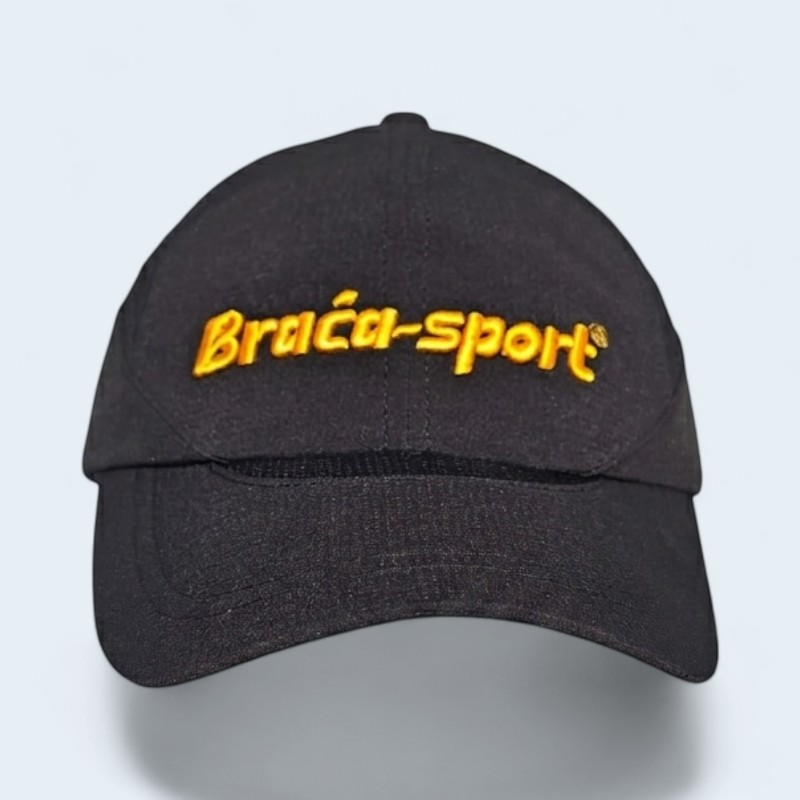 Czapka z daszkiem BRAĆA SPORT – UNISEX - Czarna - obrazek 2