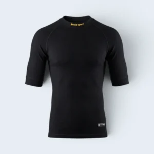 Czarna koszulka termoaktywna Braća-Sport® – Shortsleeve treningowa