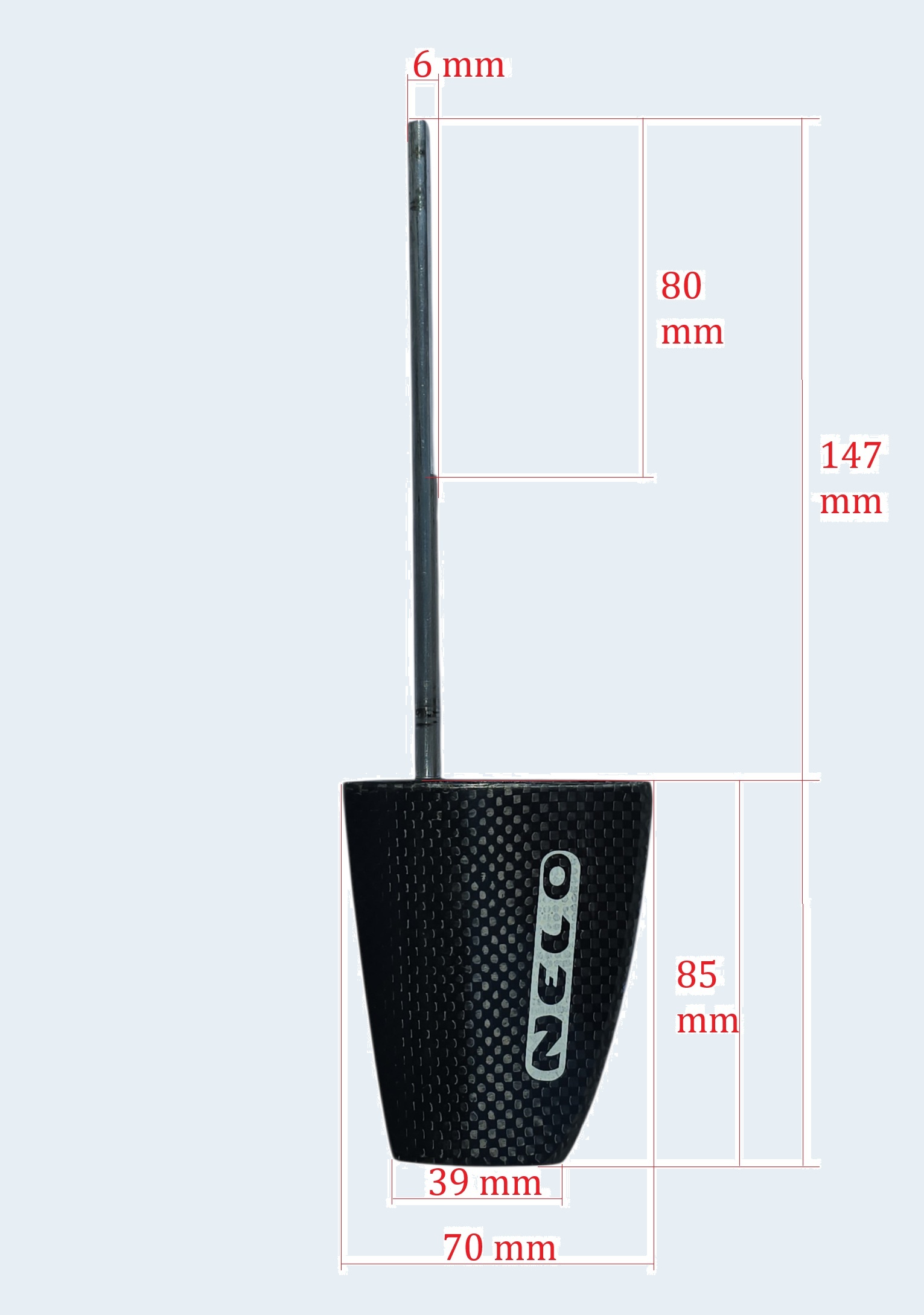 Karbonowy ster NELO K1 28 Small – Wyczynowy ster kajakowy do sprintu - obrazek 4